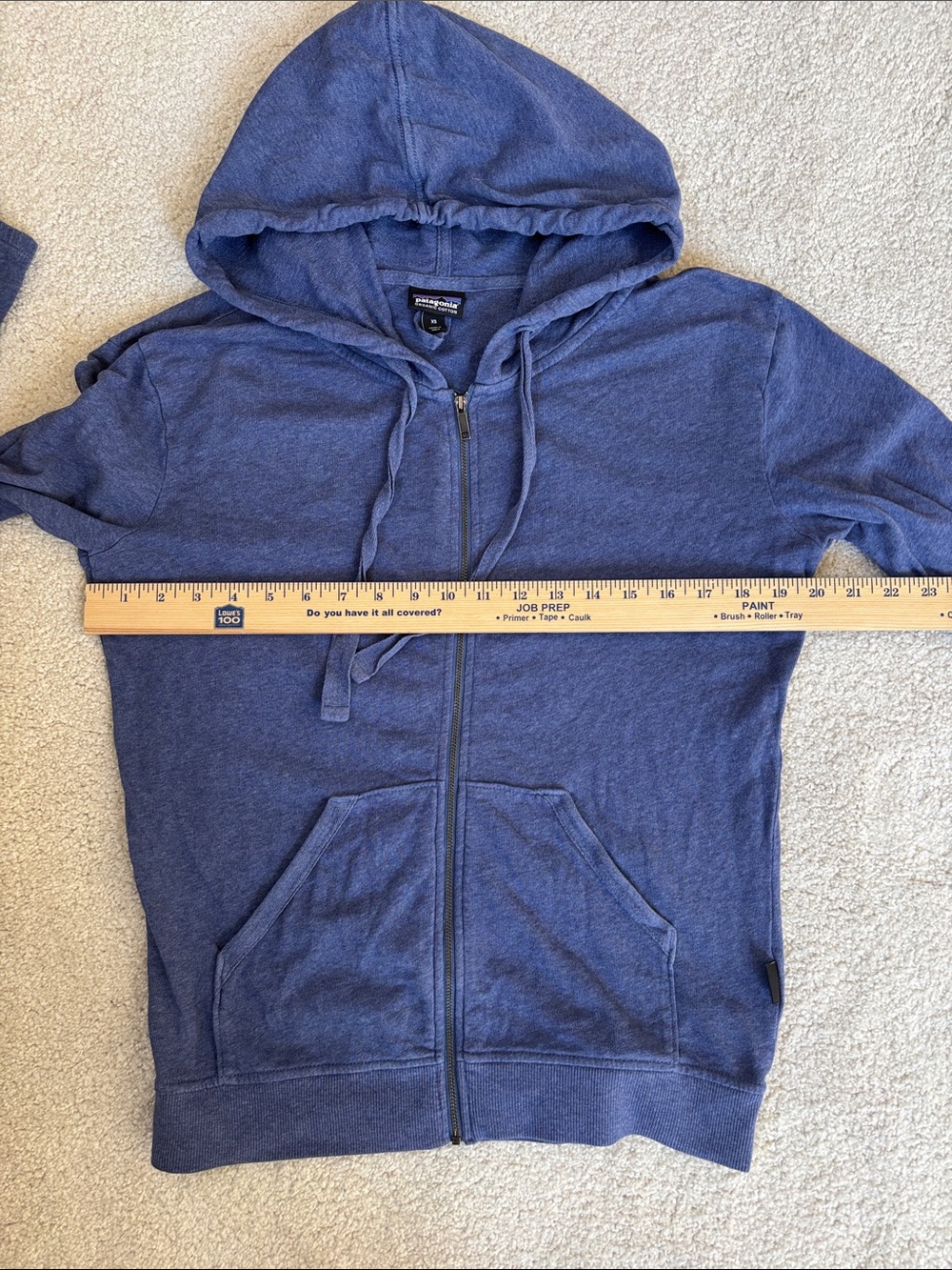 Patagonia Organic Cotton French Terry Blue Zip Hoodie Sweatshirt 52815 Womens XS - Picture 6 of 10
